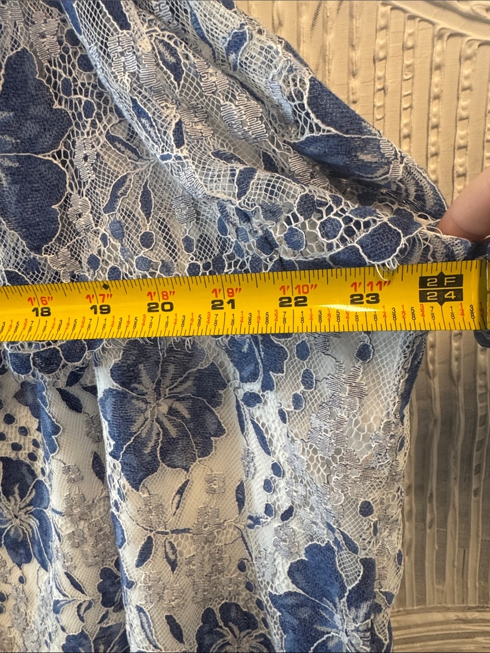 Lane Bryant Blue Floral Lace-Trim Cold Shoulder Camisole N0480 - Picture 8 of 9